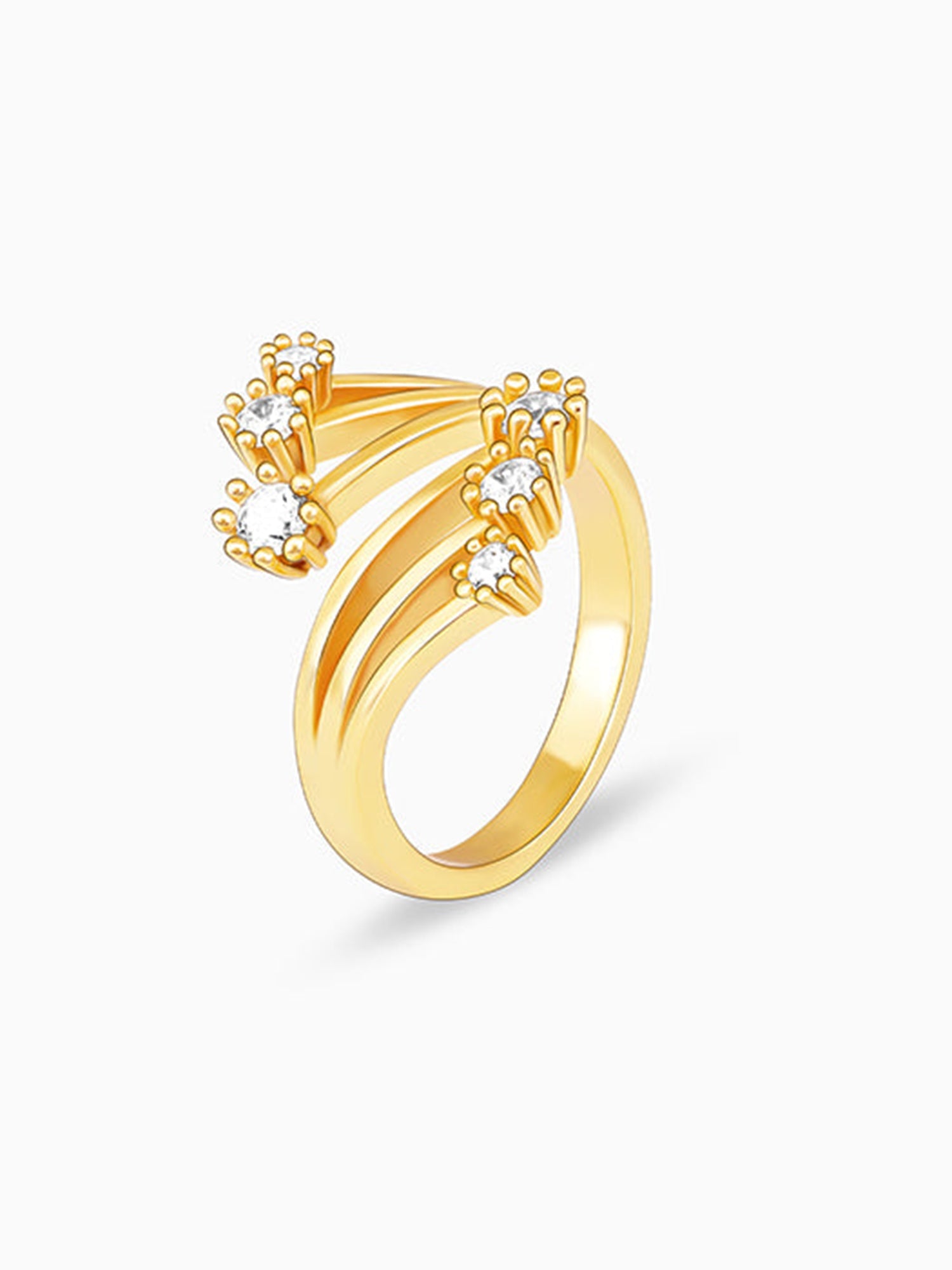 Golden Bouquet of Hug Ring