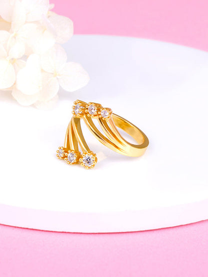 Golden Bouquet of Hug Ring