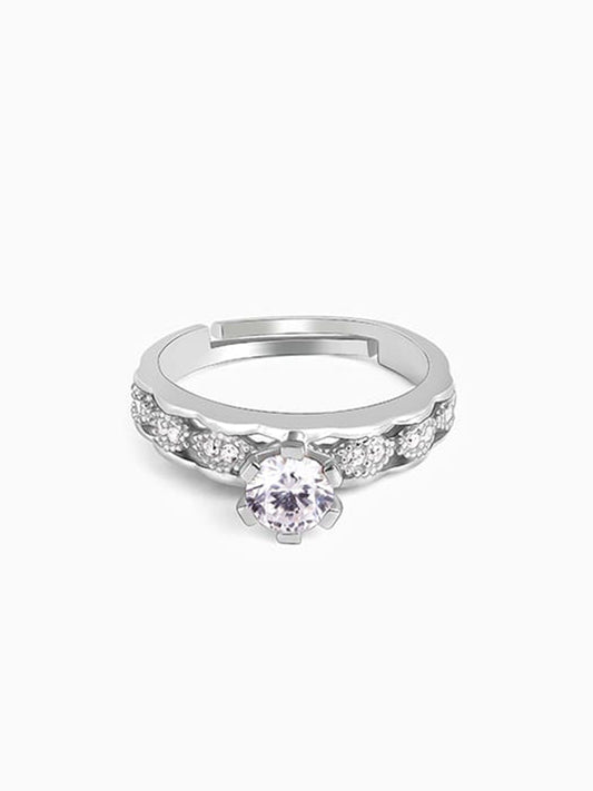 Silver Smitten by Love Ring