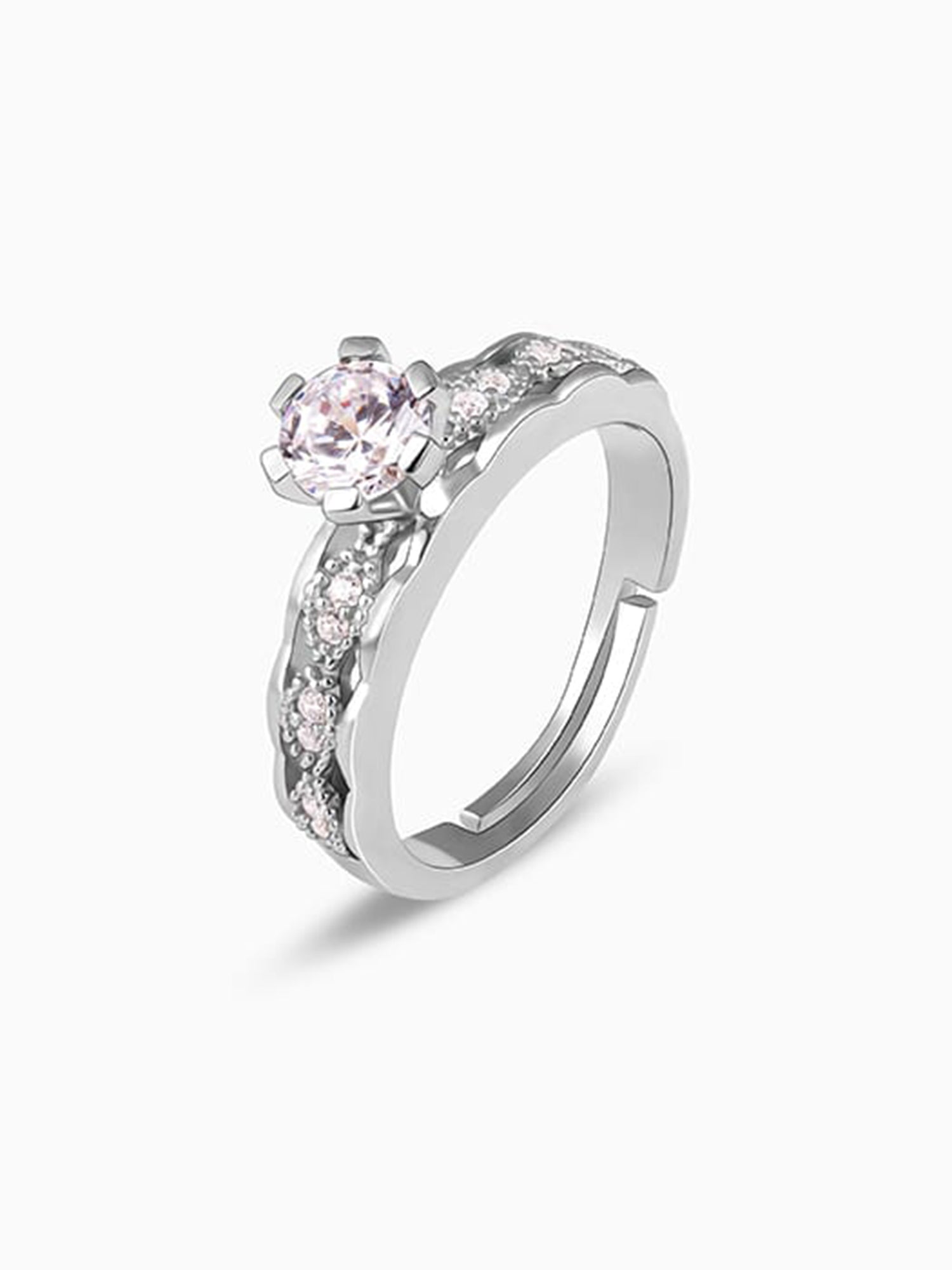 Silver Smitten by Love Ring