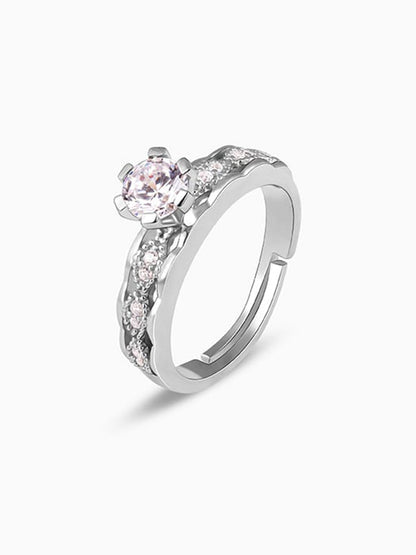 Silver Smitten by Love Ring
