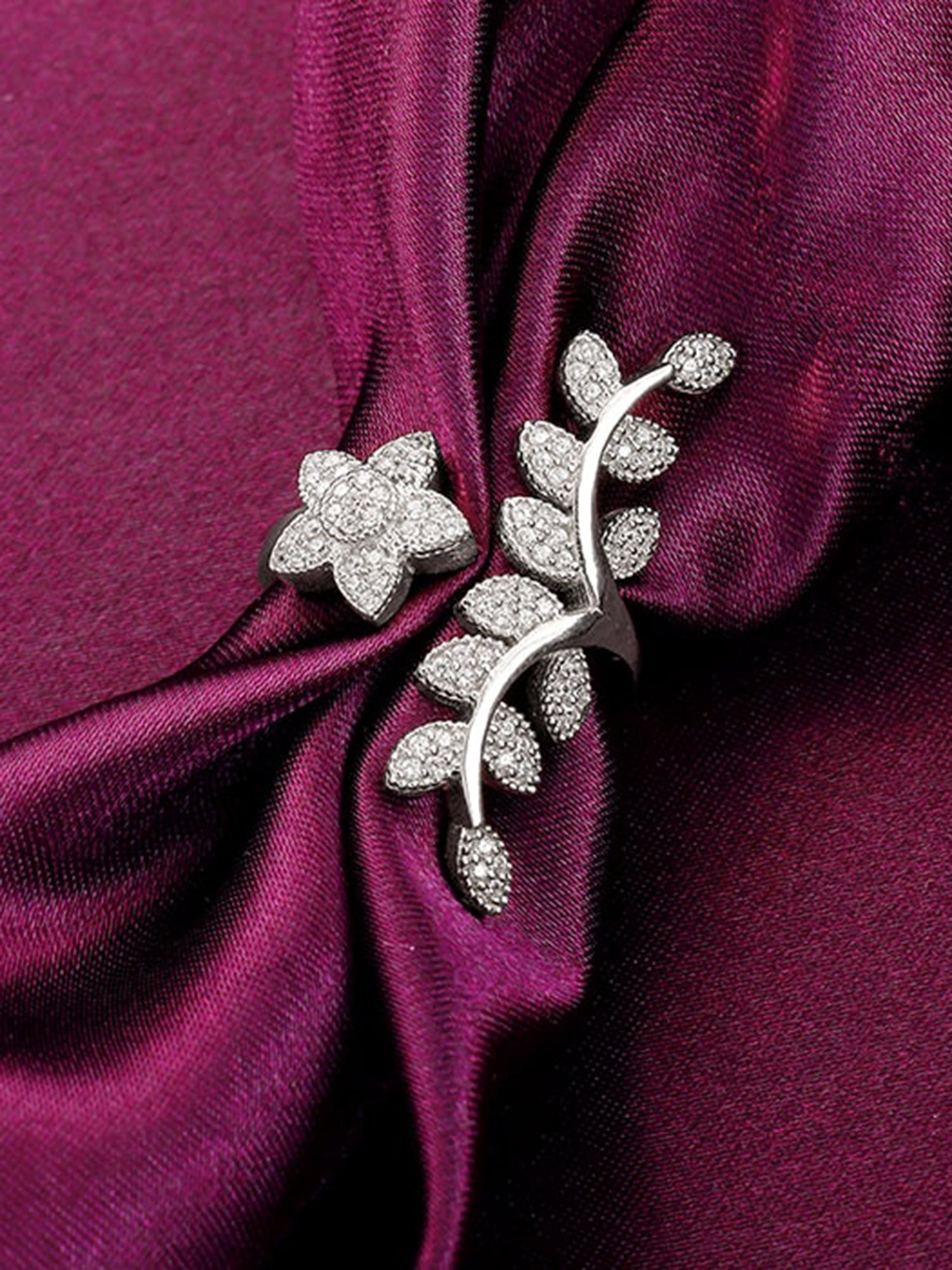 Silver Leaf Statement Ring