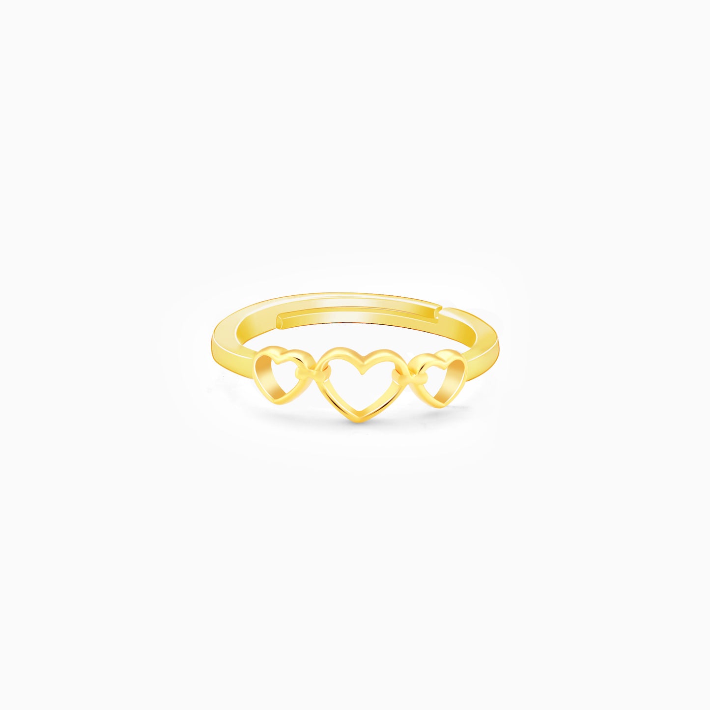 Anushka Sharma Golden Triple Heart Ring