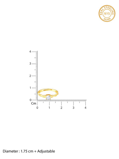 Golden Swivel Love Solitaire Ring