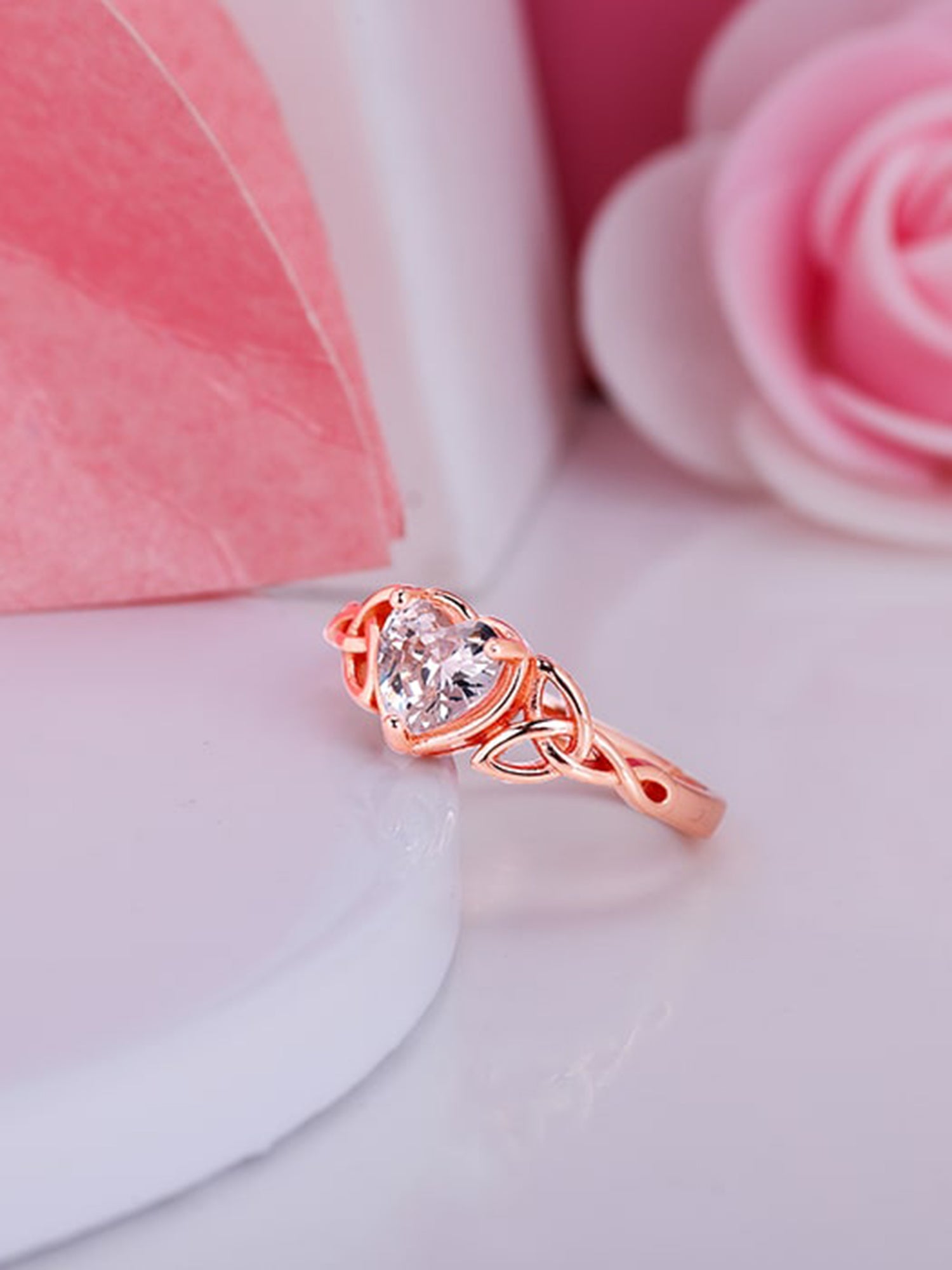 Rose Gold I Promise My Heart Ring