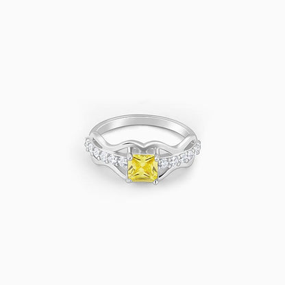 Silver Blazing Charm Ring