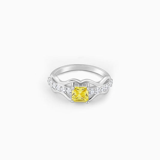 Silver Blazing Charm Ring