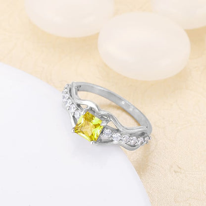 Silver Blazing Charm Ring