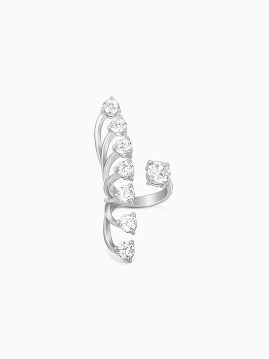 Silver Forever Sparkle Statement Ring