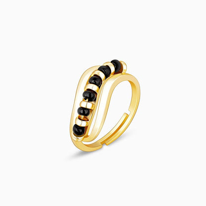 Golden Waves of Love Mangalsutra Ring