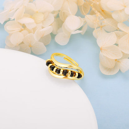 Golden Waves of Love Mangalsutra Ring