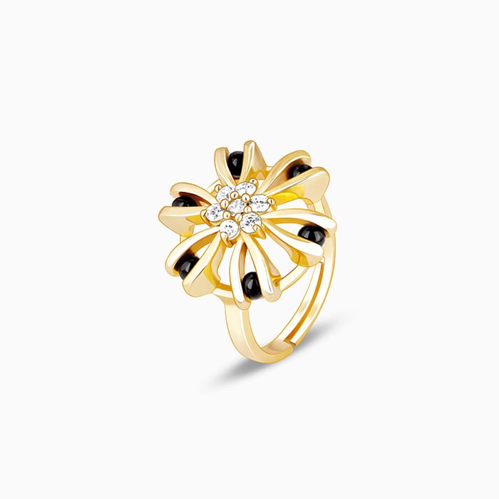 Buy 22Kt Gold Black Beads Ring For Women 96VK712 Online from Vaibhav  Jewellers