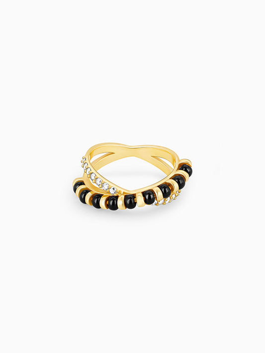 Golden Gilmmer Mangalsutra Ring