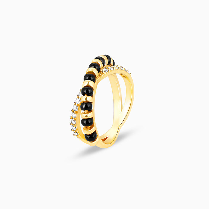 Golden Gilmmer Mangalsutra Ring