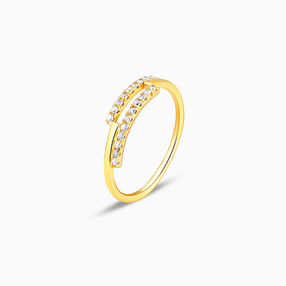 Golden Stacked Chic Ring