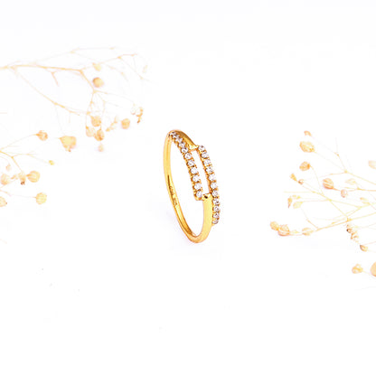 Golden Stacked Chic Ring