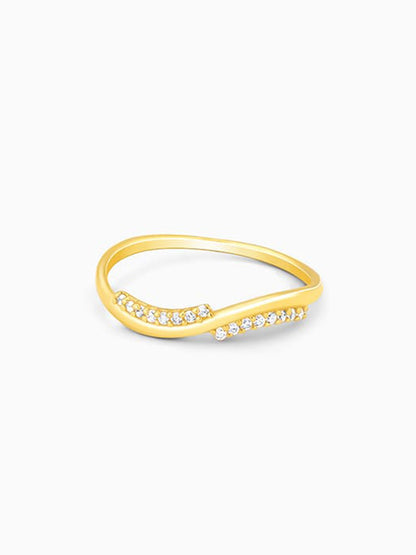 Golden Blissful Wave Ring