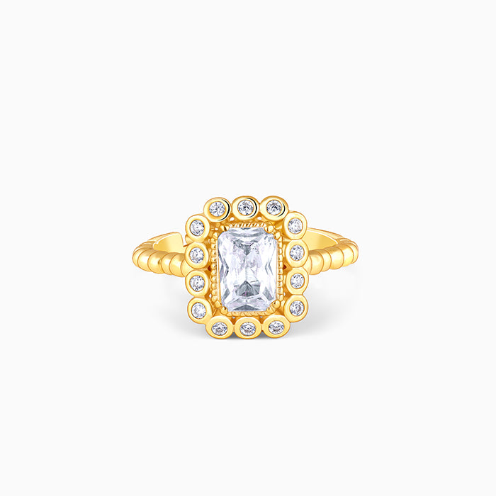Golden Zirconia Shine Ring - Image 1