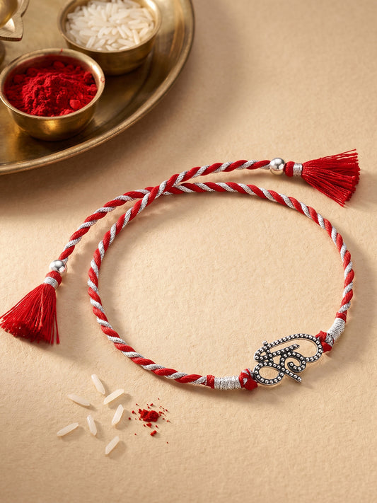 Oxidised Silver Shree Rakhi