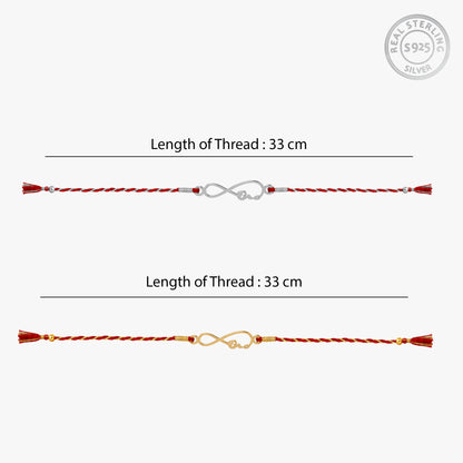 Silver Infinite Bro Rakhi Combo (Set of 2)