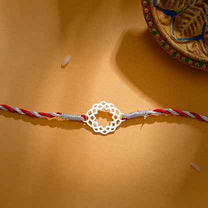 Silver Traditional Mandala Rakhi