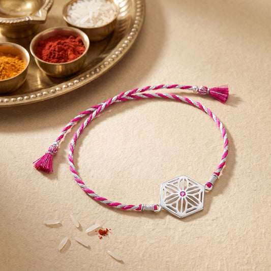Silver Sibling Bond Rakhi