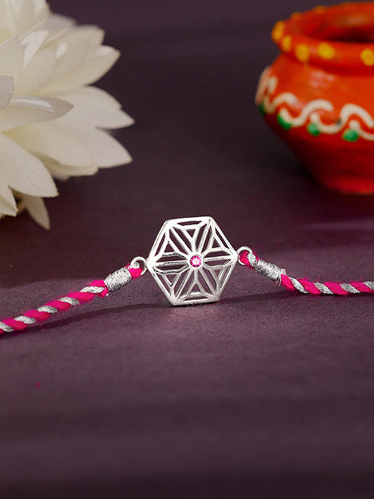 Silver Sibling Bond Rakhi