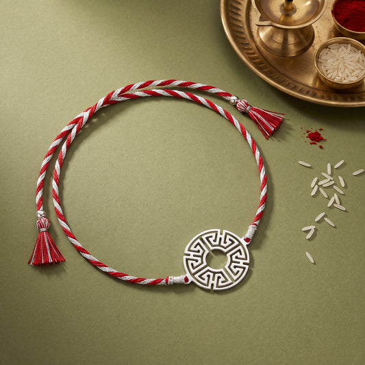 Silver Classic Mandala Rakhi