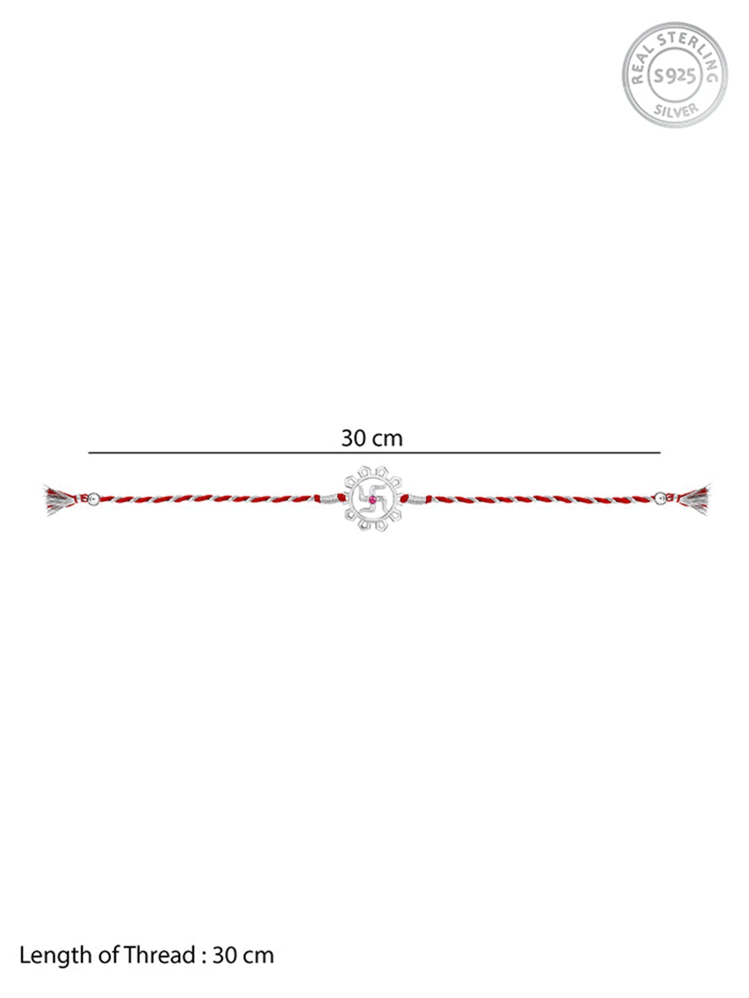 Silver Swastik Bloom Rakhi