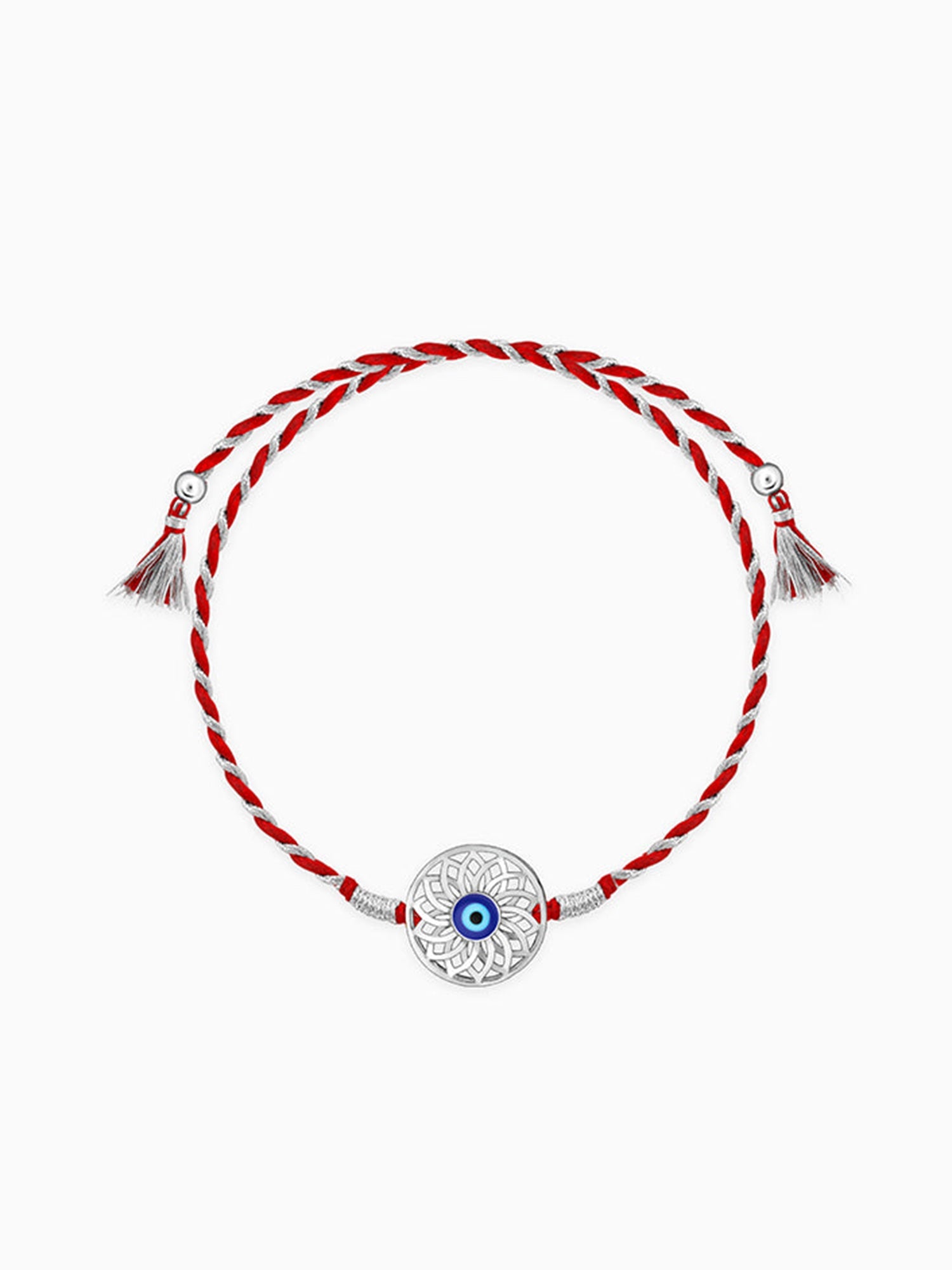Silver Positive Evil Eye Rakhi