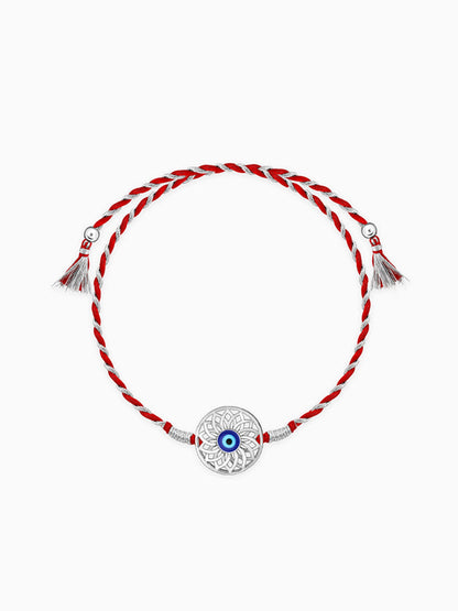 Silver Positive Evil Eye Rakhi