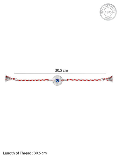 Silver Positive Evil Eye Rakhi