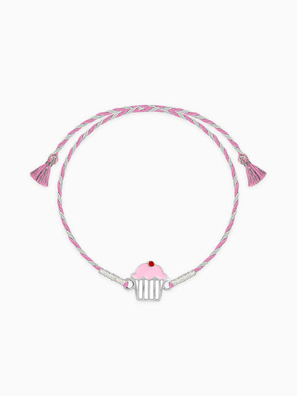Silver Cup Cake Rakhi for Kids