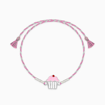 Silver Cup Cake Rakhi for Kids