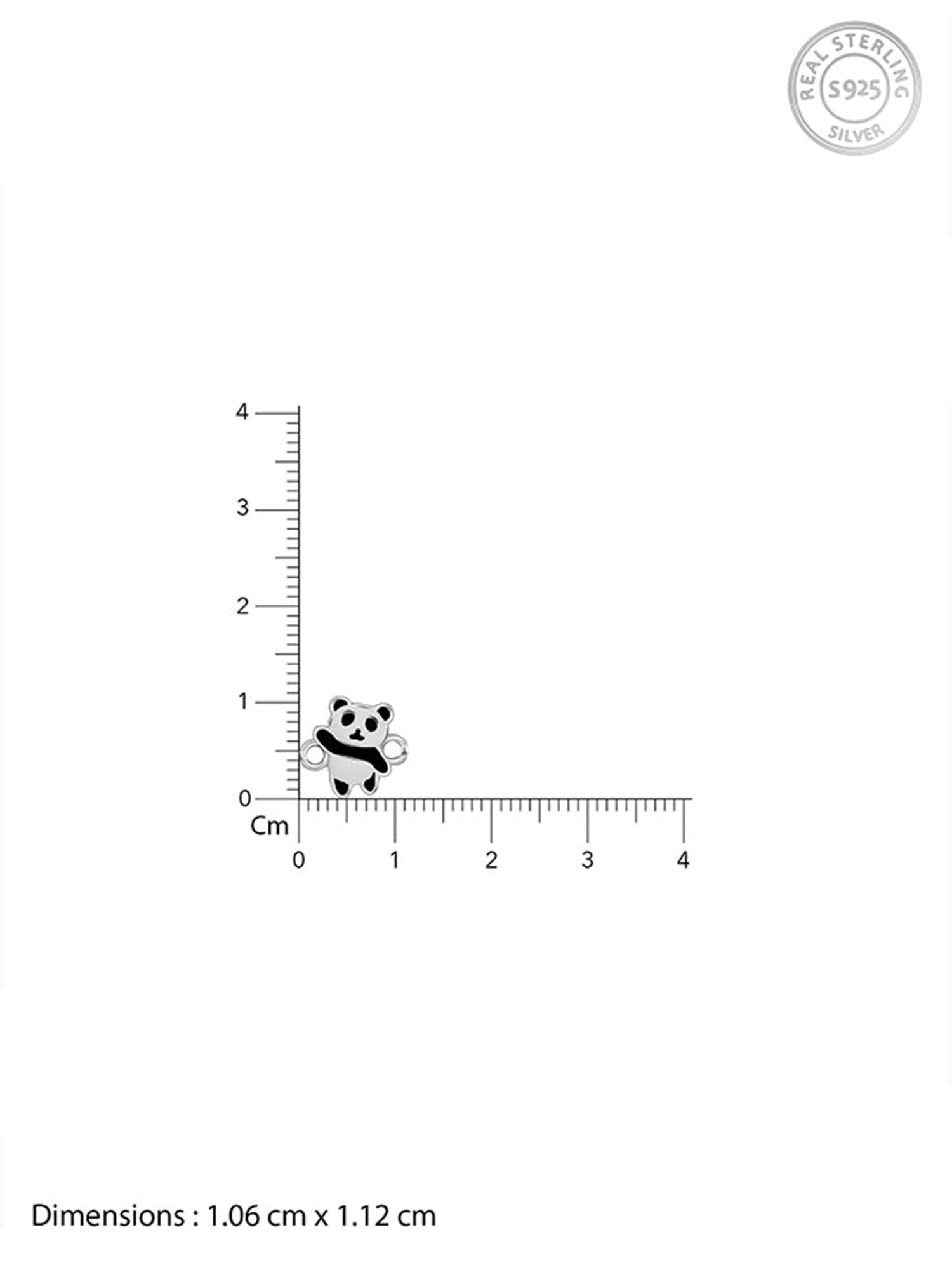 Silver Cute Panda Kids Rakhi