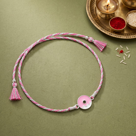 Silver Donut Kids Rakhi