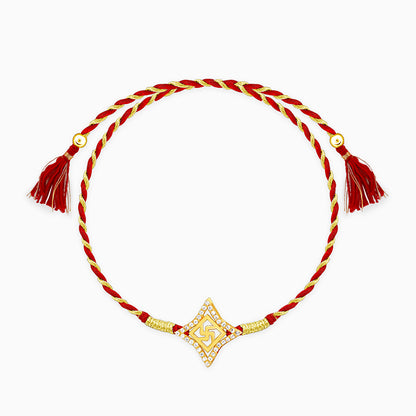 Golden Divine Swastik Rakhi