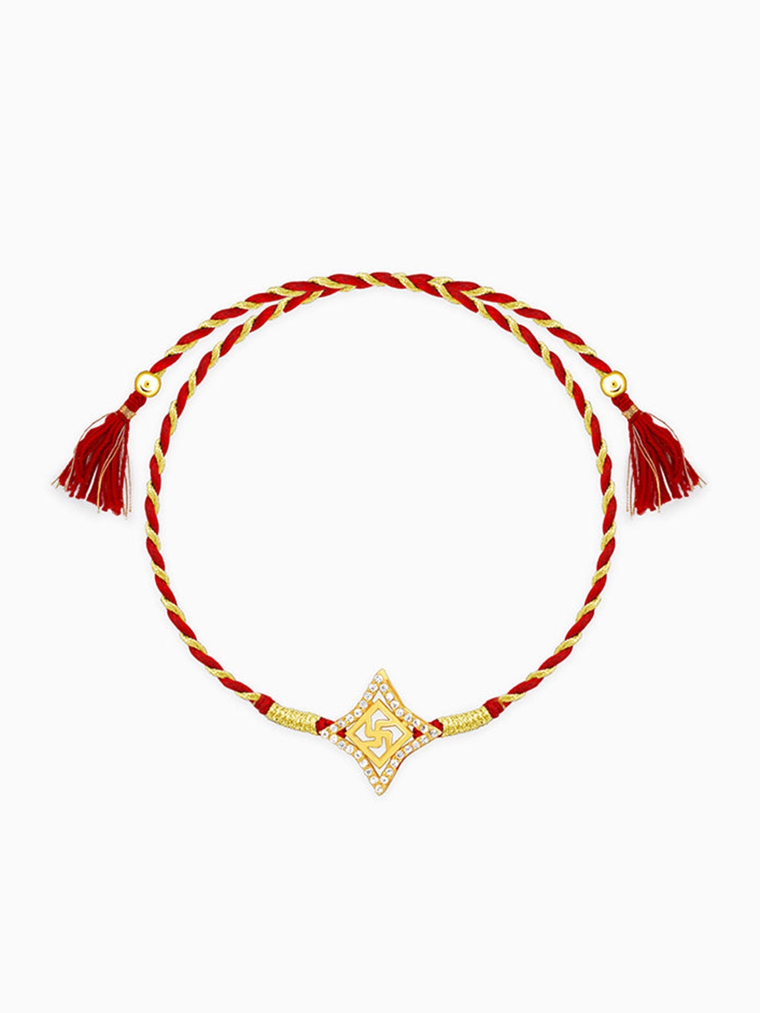 Golden Divine Swastik Rakhi