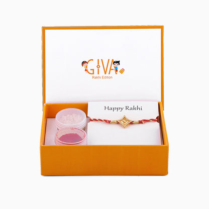 Golden Divine Swastik Rakhi