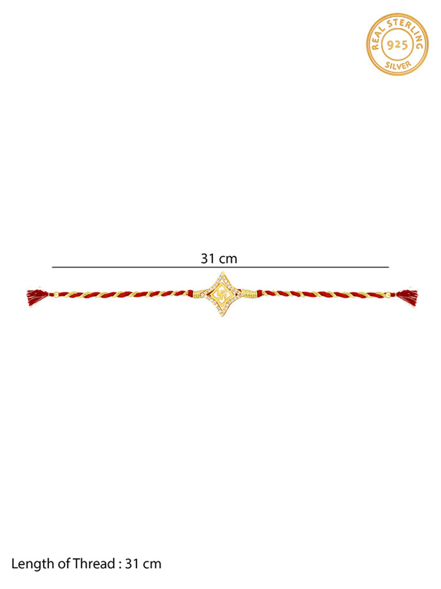 Golden Divine Swastik Rakhi