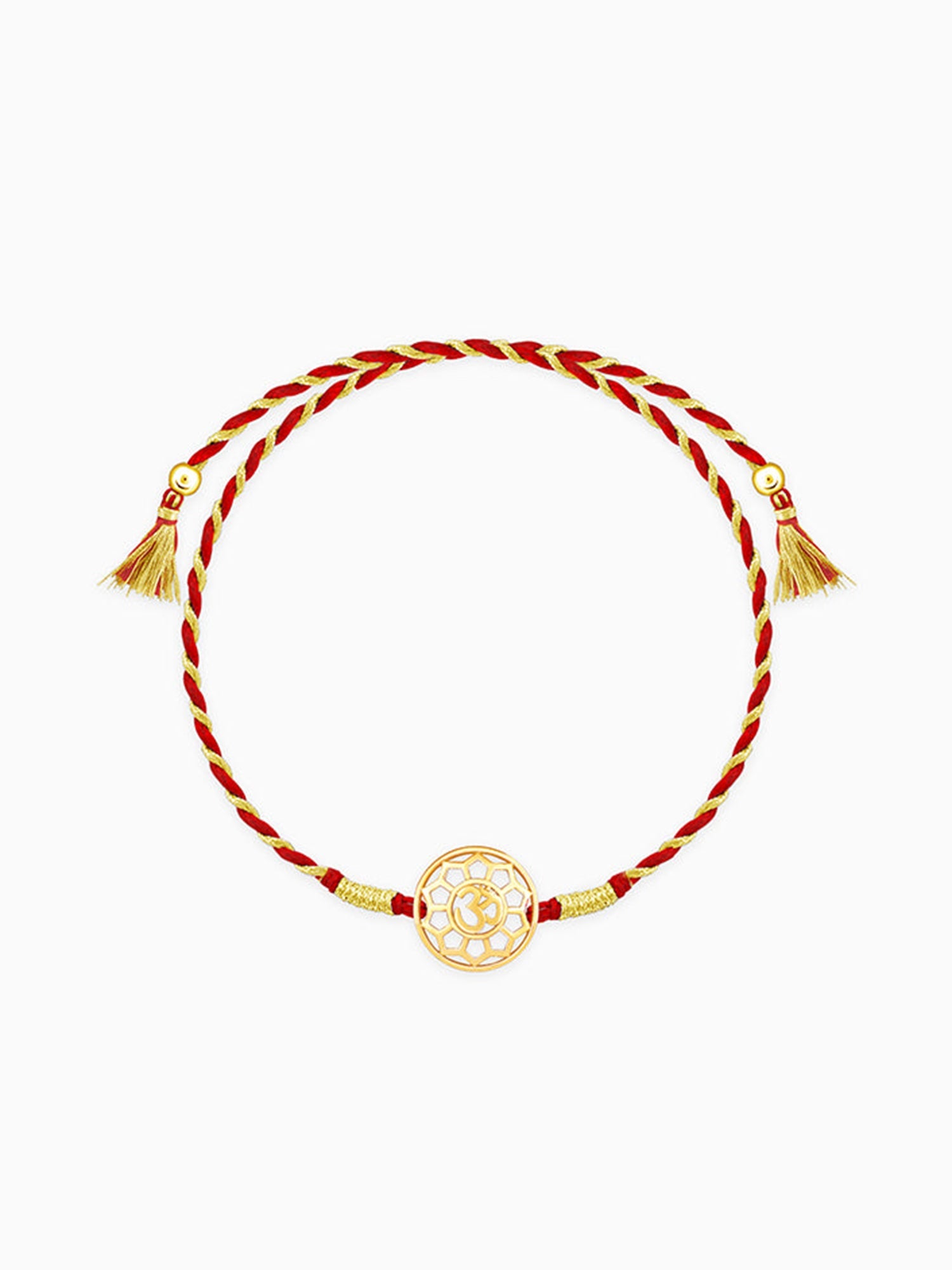 Golden Circular Om Rakhi