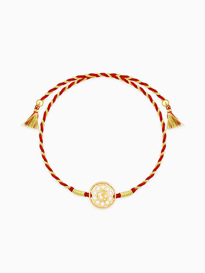 Golden Circular Om Rakhi