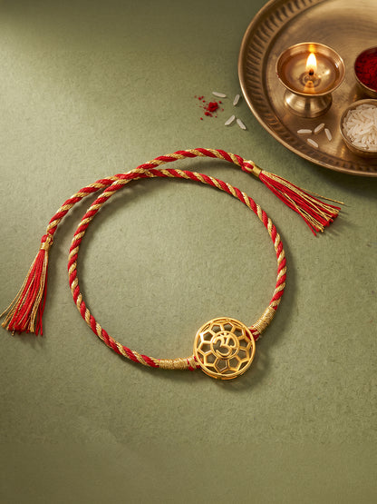 Golden Circular Om Rakhi