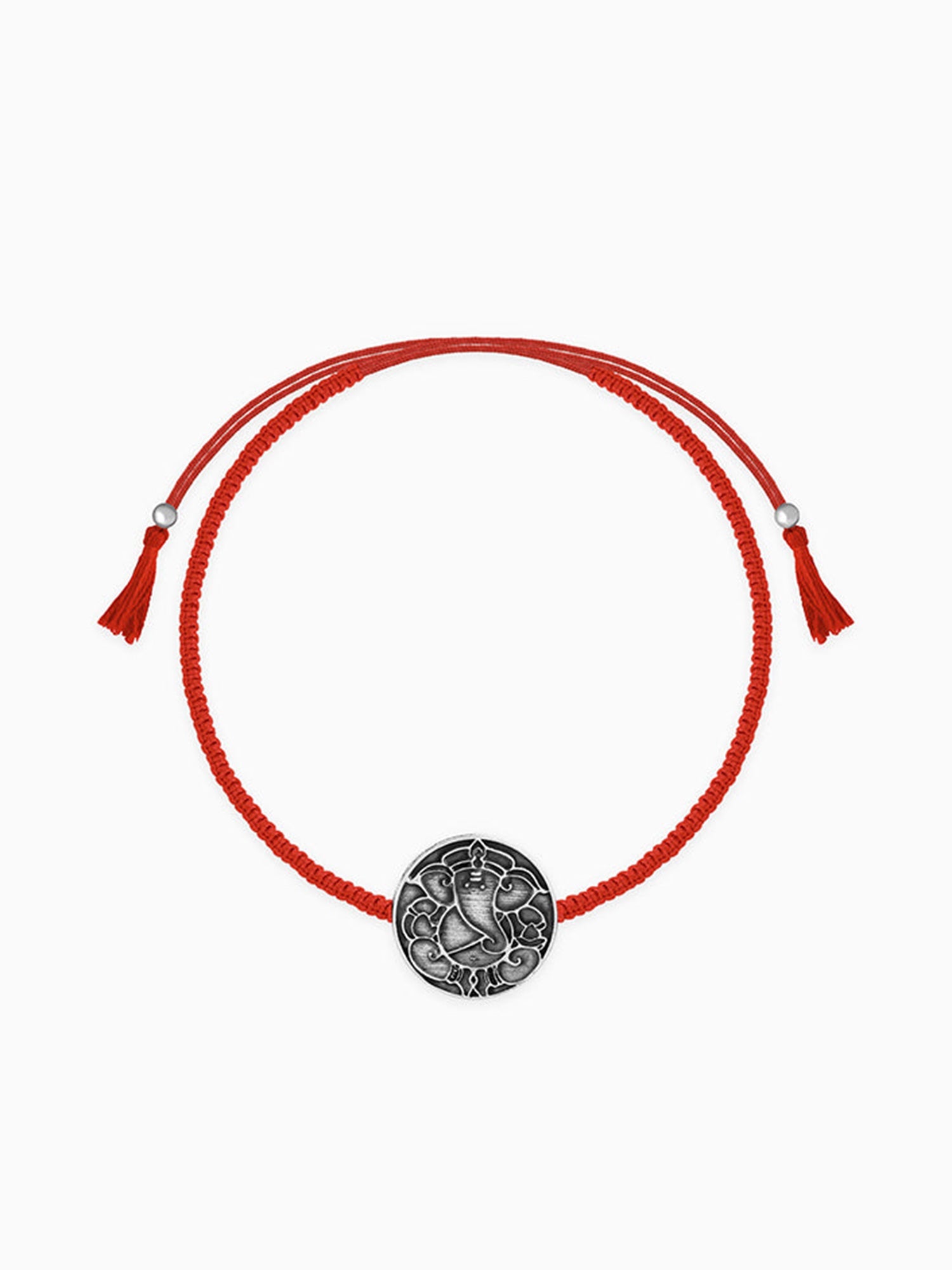 Oxidised Silver Lord Ganesha Sphere Rakhi
