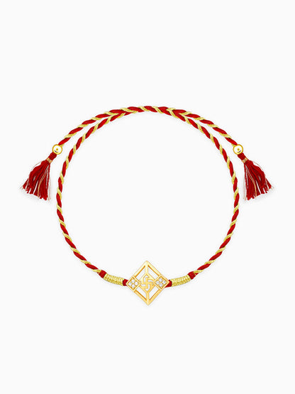 Golden Swastik Square Rakhi