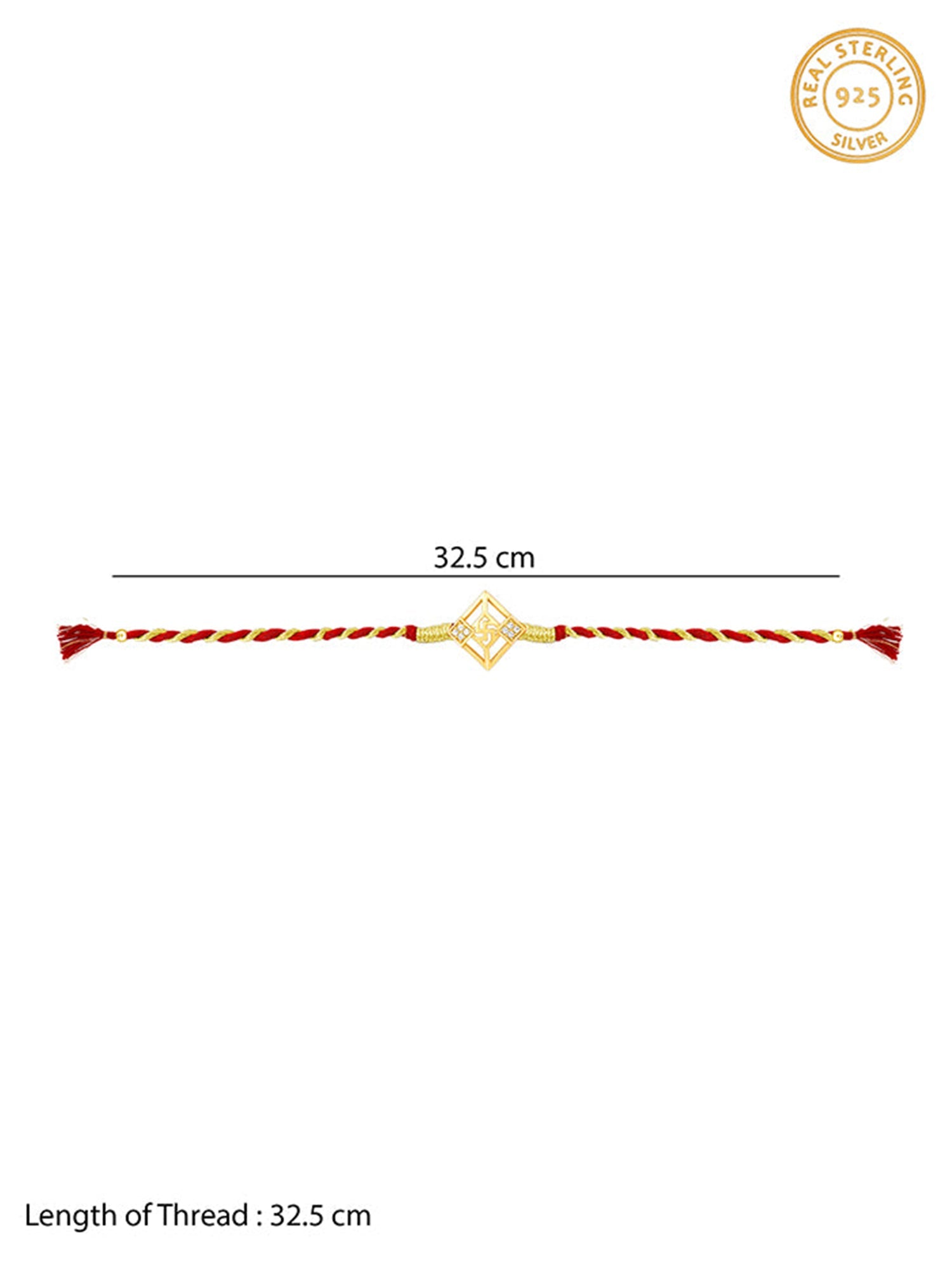 Golden Swastik Square Rakhi