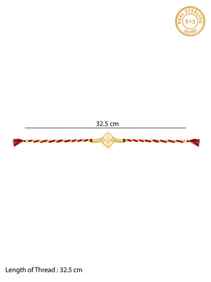 Golden Swastik Square Rakhi