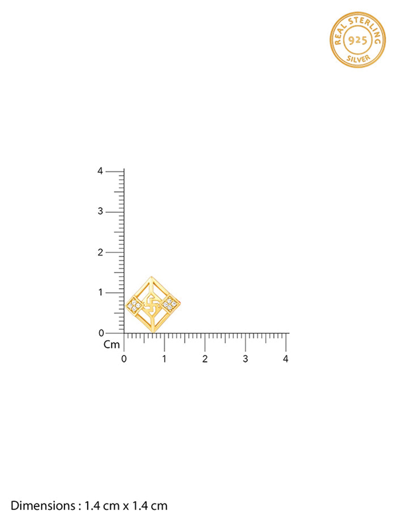 Golden Swastik Square Rakhi