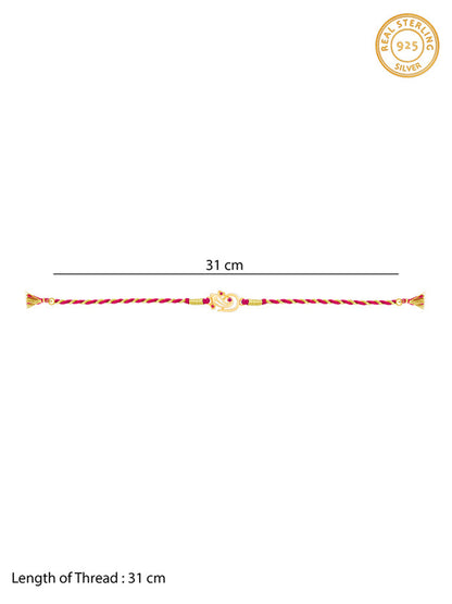 Golden Elegant Ganesha Rakhi