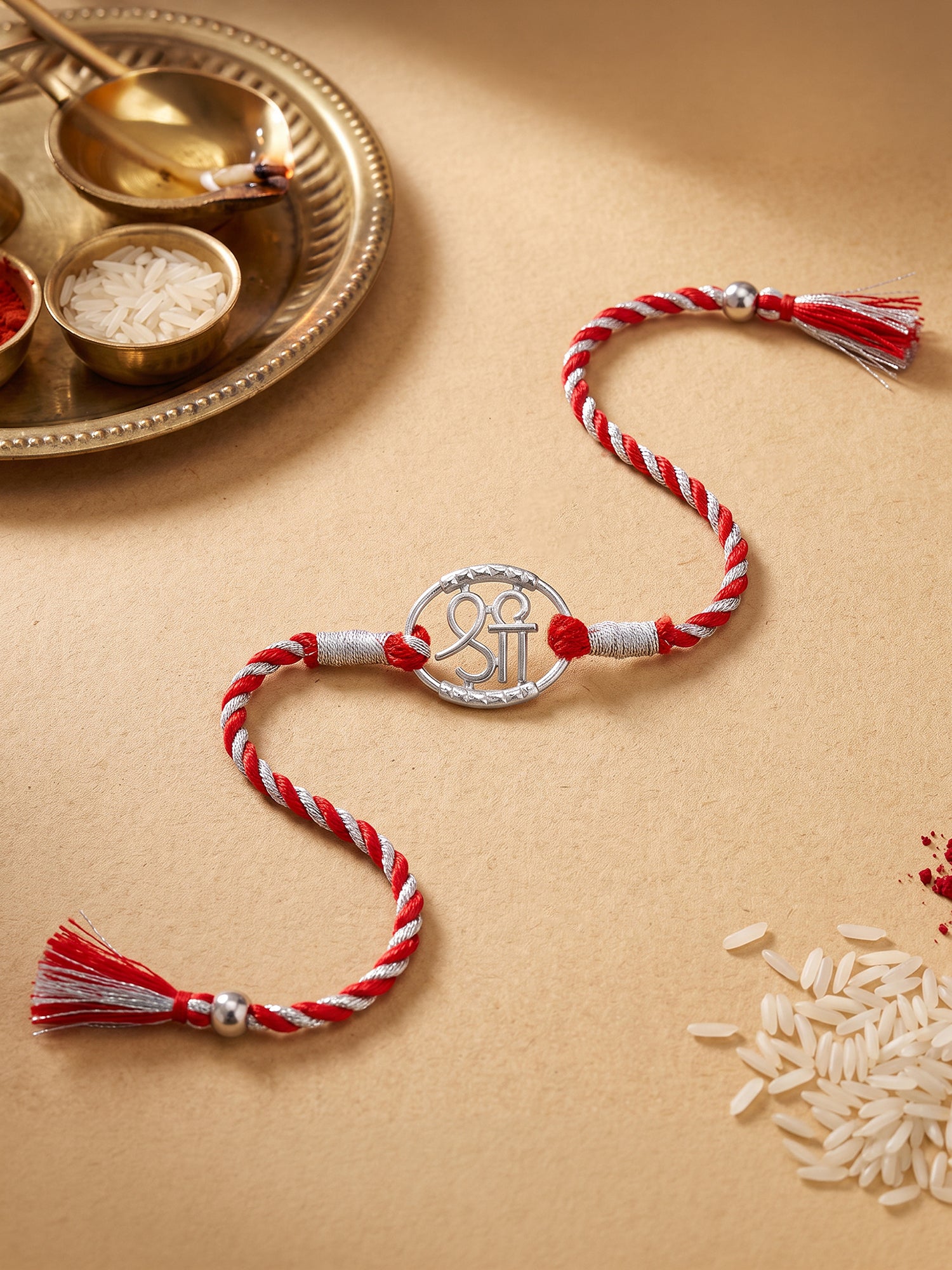 Silver Heavenly Shree Rakhi